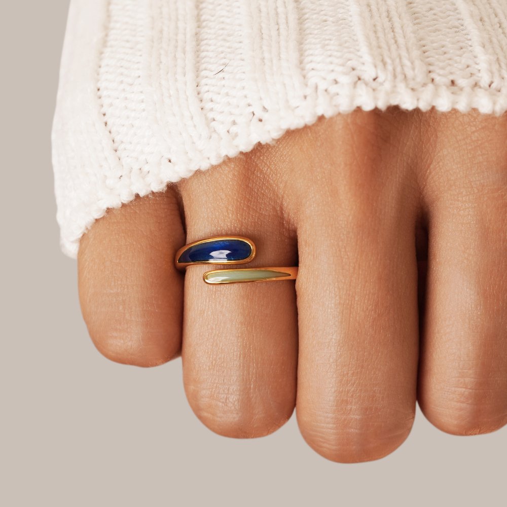 Aurelia | Safira Blue Wrap Ring