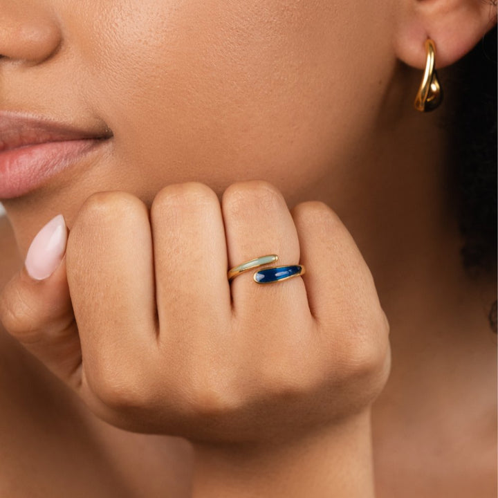 Aurelia | Safira Blue Wrap Ring