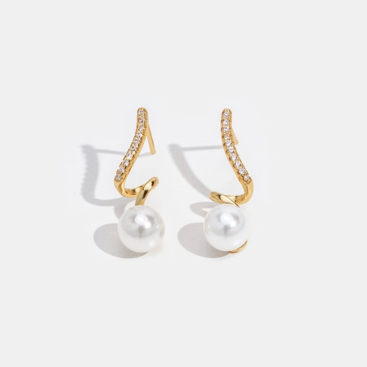 Elora | Tam Pearl Wave Earrings