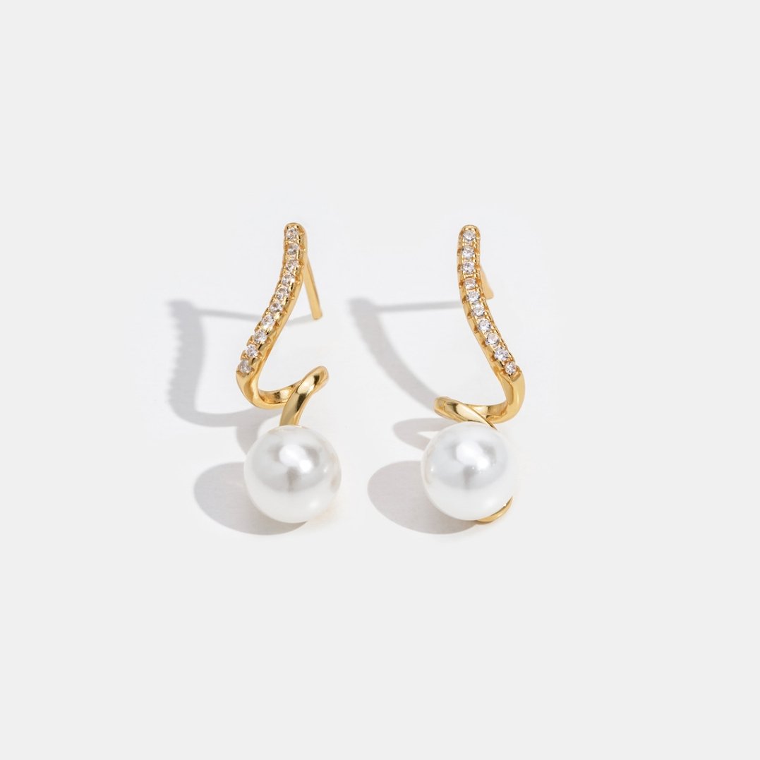 Tamsin | Tam Pearl Wave Earrings
