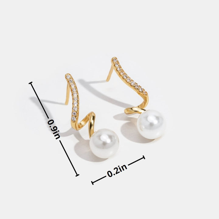 Tamsin | Tam Pearl Wave Earrings