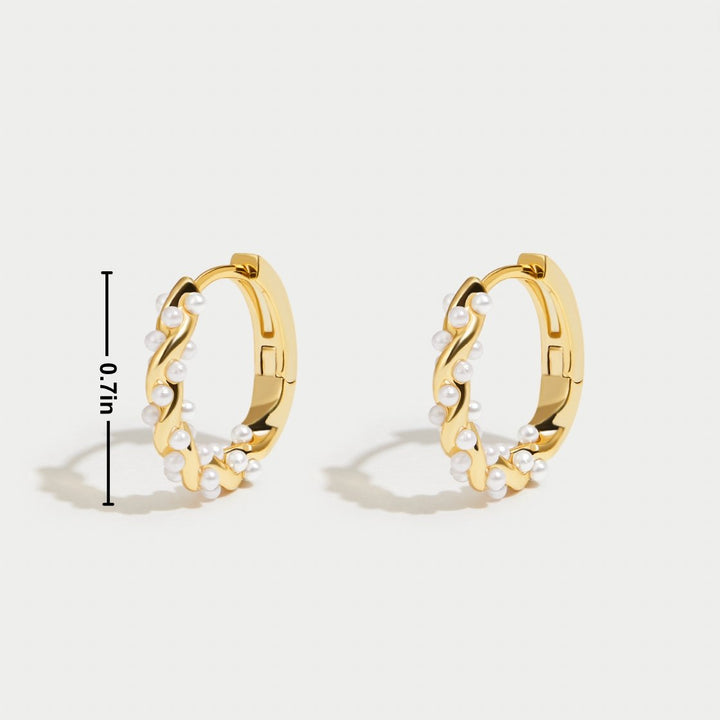 Vera | Vale Pearl Hoop Earrings