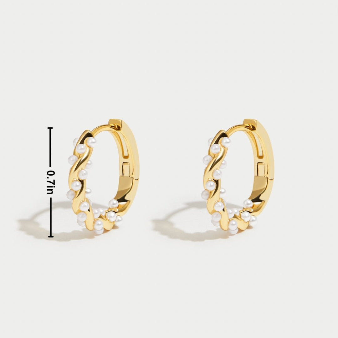 Giselle | Vale Pearl Hoop Earrings