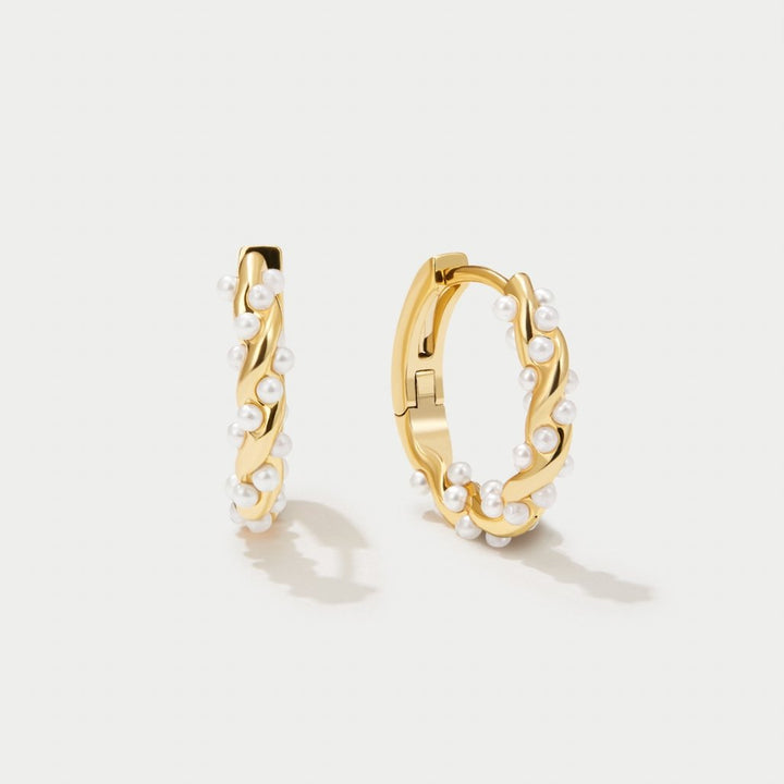 Giselle | Vale Pearl Hoop Earrings