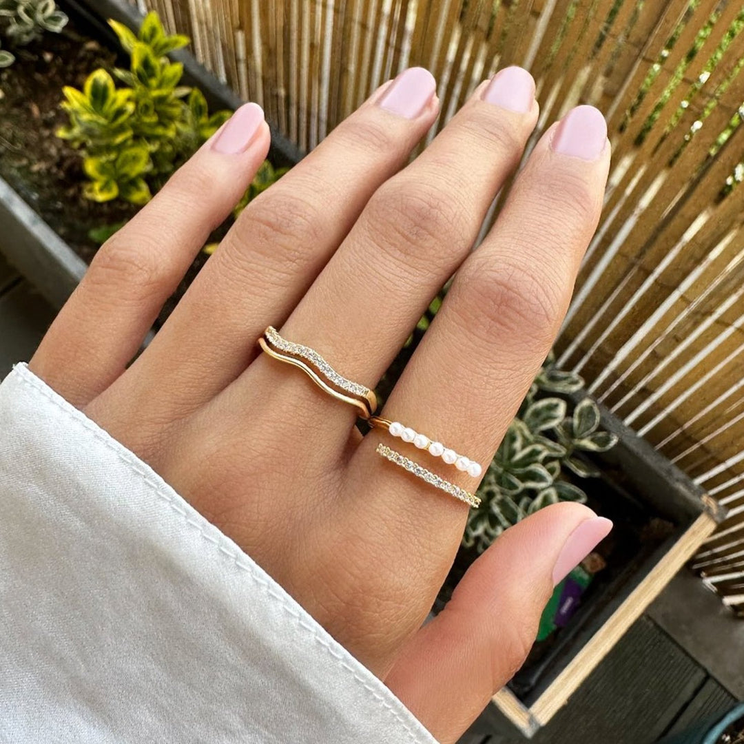 Vanessa | “Wrap Me” Pearl & Crystal Ring