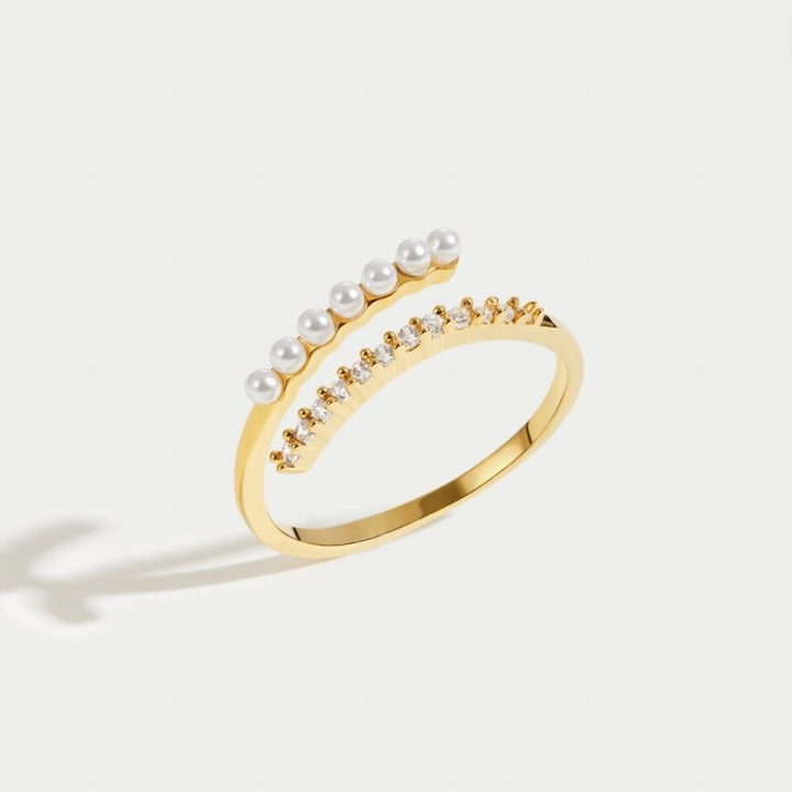 Vanessa | “Wrap Me” Pearl & Crystal Ring