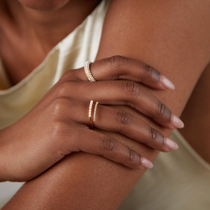 Vanessa | “Wrap Me” Pearl & Crystal Ring